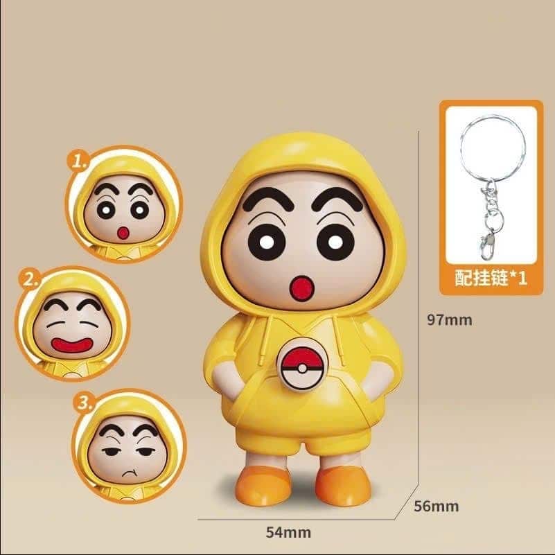 Shinchan Face Changing Keychain