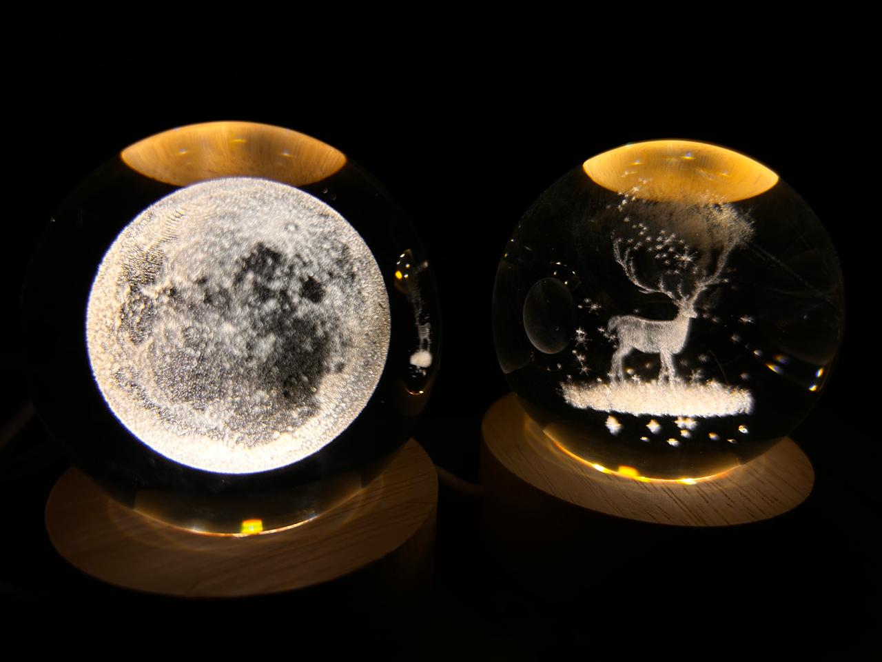3D Crystal Ball Night Lamp