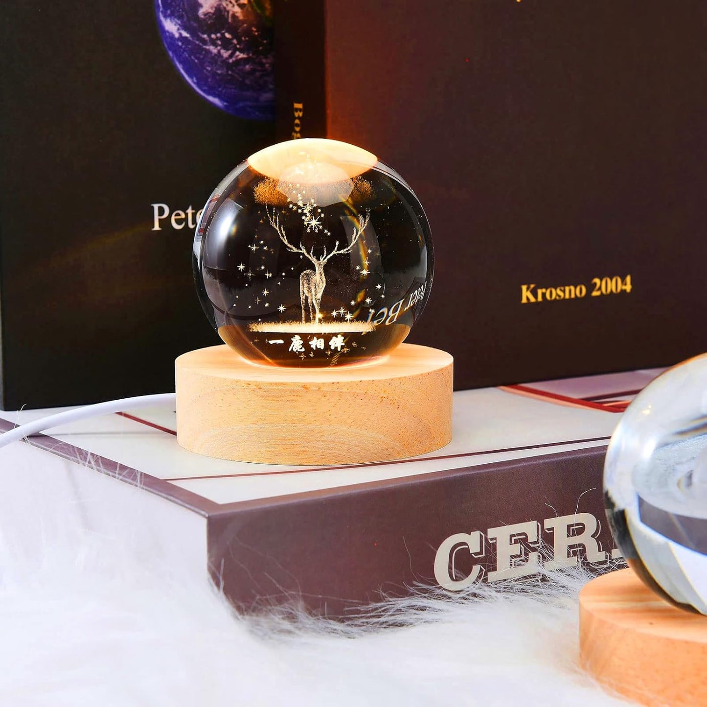 3D Crystal Ball Night Lamp