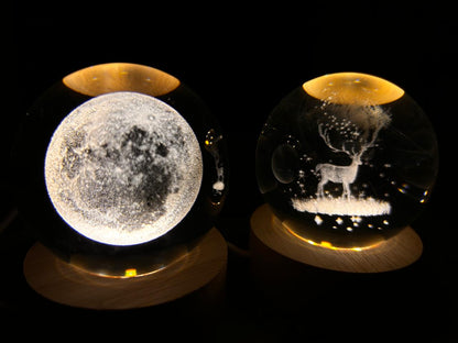 3D Crystal Ball Night Lamp