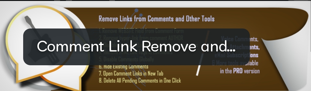 Comment Link Remove and Other Comment Tools  | 5 Best free Anti-spam protection plugin for wordpress